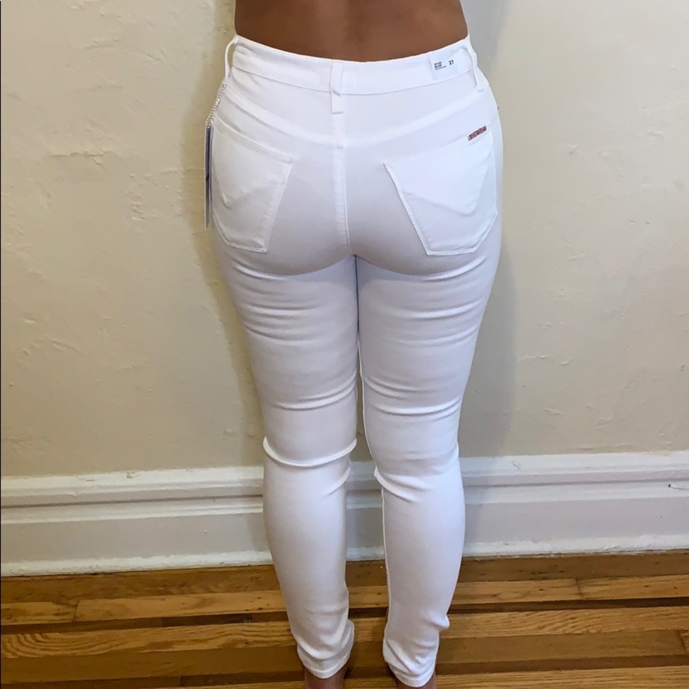 White Hudson High Rise Super Skinny Jeans - Picture 5 of 6